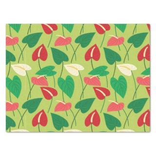 Colorful flamingo flowers pattern tissue paper
