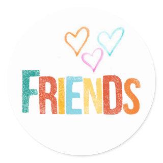 colorful friendship stickers