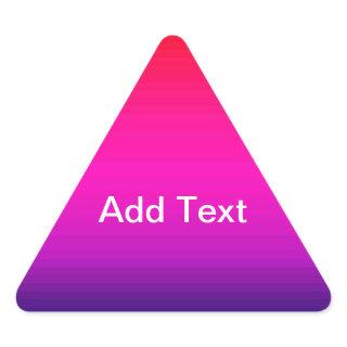 Colorful Fun Custom Name Photo Trendy Triangle Sticker