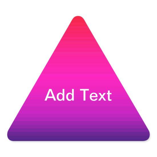 Colorful Fun Custom Name Photo Trendy Triangle Sticker