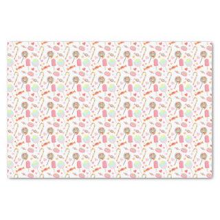 Colorful Fun Popsicles And Candy Pattern Tissue Paper