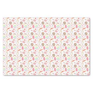 Colorful Fun Popsicles And Candy Pattern Tissue Paper