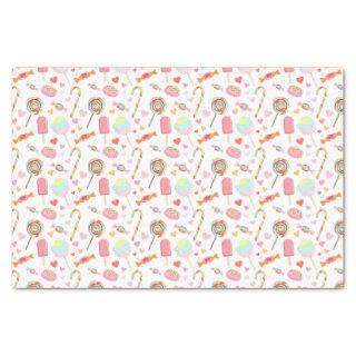 Colorful Fun Popsicles And Candy Pattern Tissue Paper