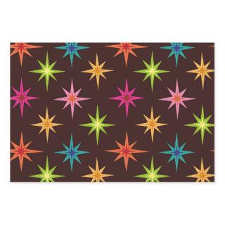 Colorful Funky Mid Century Atomic Starbursts   Sheets