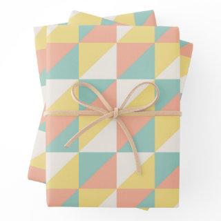 Colorful Geometric Abstract Triangle Pattern  Sheets