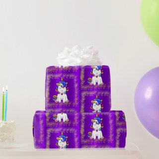 Colorful Glitter Unicorns Purple