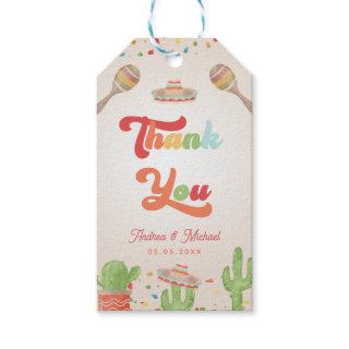 Colorful Groovy Fiesta Wedding Shower Thank You Gift Tags