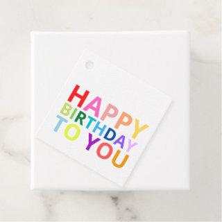 Colorful Happy Birthday Family Gift Tag