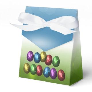 Colorful Happy Easter Eggs Favor Boxes