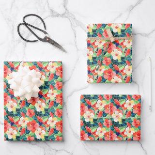 Colorful Hibiscus Pattern  Sheets