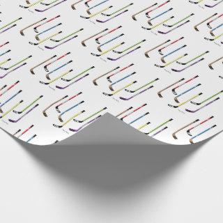 Colorful Hockey Sticks Small Pattern