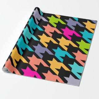 Colorful houndstooth seamless pattern