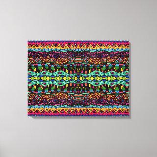 Colorful Hypnotic Voyage Geometric Art Pattern Canvas Print