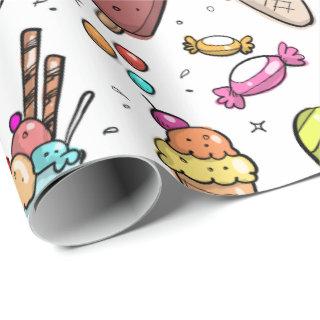 Colorful Ice Cream, Candy and Lollies Pattern