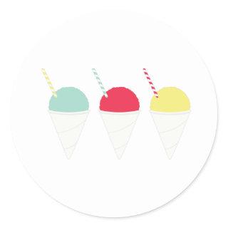Colorful Ices Classic Round Sticker