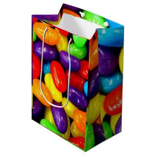 Colorful Jelly Beans Sweets Candy Pattern Cute Medium Gift Bag