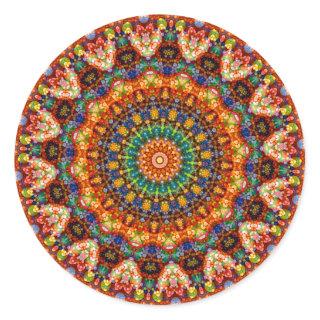 Colorful Jellybean Easter Candy Mandala Classic Round Sticker