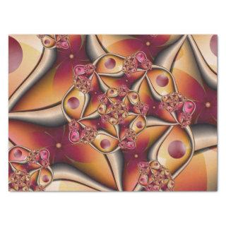 Colorful Joy Abstract Red Orange Fantasy Fractal Tissue Paper