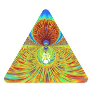 Colorful Kaleidoscope Art Print Triangle Sticker