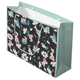 Colorful Koala Pattern Cute Animal and Floral Large Gift Bag