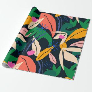 Colorful leaf pattern, vibrant
