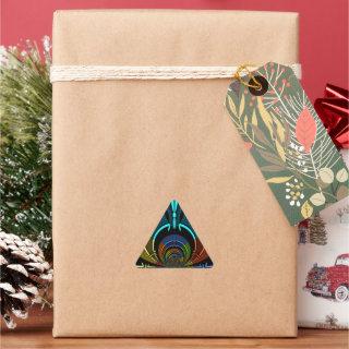 Colorful Maasai Shield Design Triangle Sticker