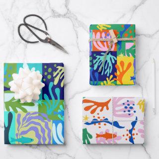 Colorful Matisse Paper Cutouts Inspired Ocean Life