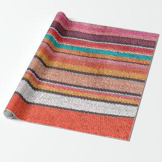 Colorful mexican, peruvian style rug surface close