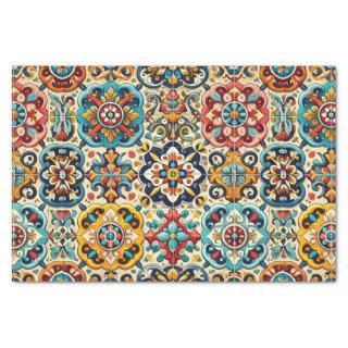 Colorful Mexican Tiles Tissue Paper
