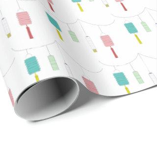 Colorful Modern Chinese Lantern Minimalist Pattern