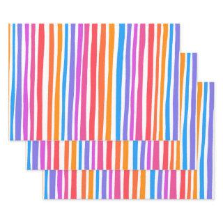 Colorful Modern Rainbow Stripes Curves Waves  Sheets