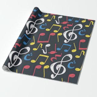 Colorful music note Pattern musician musical