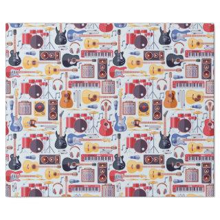Colorful musical instruments pattern