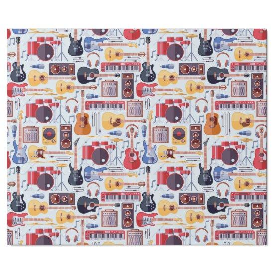 Colorful musical instruments pattern