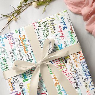 colorful names . custom multicolored
