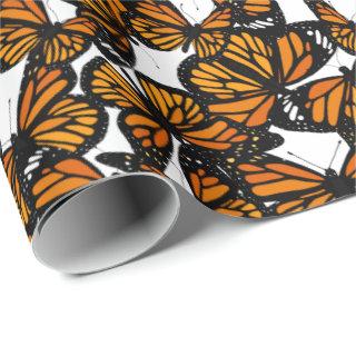 Colorful Orange Monarch Butterflies Print