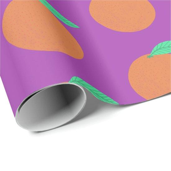 Colorful Oranges Fruity Fun Citrus Pattern Fuchsia