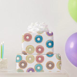 Colorful Pastel Donuts & Sprinkles Pattern