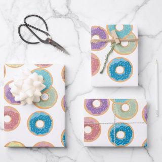 Colorful Pastel Donuts & Sprinkles Pattern  Sheets