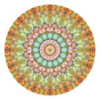 Colorful Pastel Jellybean Easter Candy Mandala Classic Round Sticker