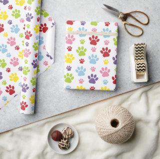 Colorful Paws, Paw Pattern, Dog Paws, Paw Prints