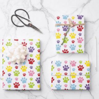 Colorful Paws, Paw Pattern, Dog Paws, Paw Prints  Sheets