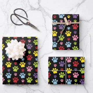 Colorful Paws, Paw Pattern, Paw Prints, Dog Paws  Sheets