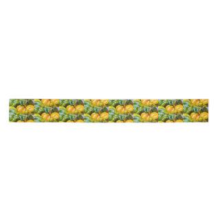 colorful pepperoni in autumn satin ribbon
