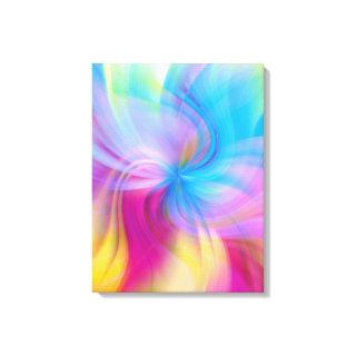 Colorful Pink Blue Modern Digital Fine Abstract Canvas Print