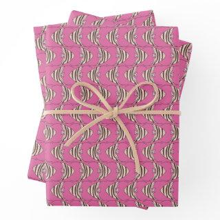 Colorful pink fish pattern  sheets