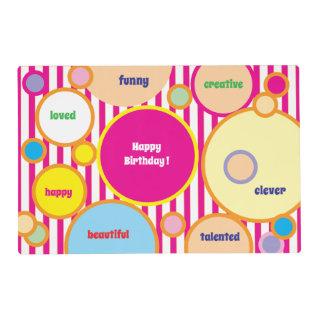 Colorful  placemat
