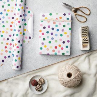 Colorful Polkadot Art Pattern On Crisp White