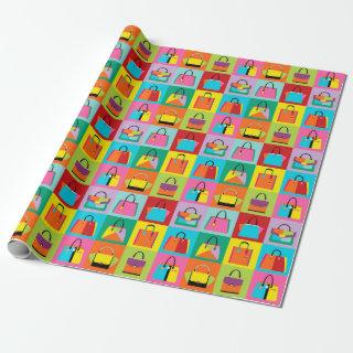 Colorful pop art feminine bags