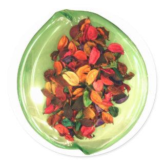 Colorful Potpourri: A Scent-sational Display Classic Round Sticker